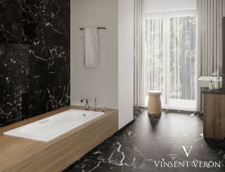 Ванна чугунная Vinsent Veron Aura VAU1707542H 170x75см с отверстиями для ручек